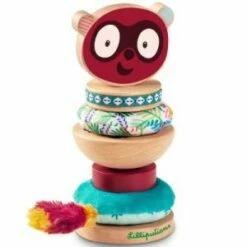 Lilliputiens Pyramide à Empiler Georges Lémurien, 7 Pièces Multicolore