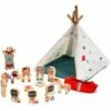Lilliputiens Figurines En Bois Tipi Et Indiens -Jouet Soldes Magasin 4403796 0