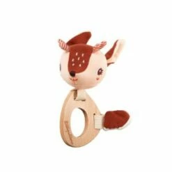 Lilliputiens Hochet En Bois Stella Le Faon